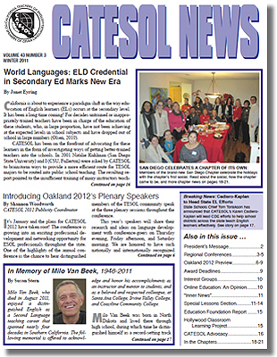 CATESOL News Winter 2012